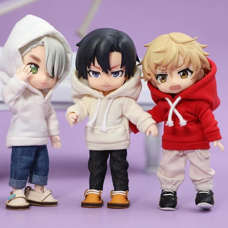 

Ob11 baby clothes with attached hat and hoodie GSC clay figure Ymy clothes Body9 fashion P9 coat 1/12 BJD top