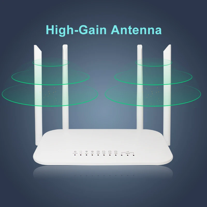 ST 4G LTE 실내 CPE 와이파이 무선 라우터 4 안테나 300Mbps FDD TDD 4G LTE USB 모뎀 심 카드 슬롯 포함