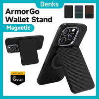 Benks ArmorGo Magnetic Wallet Stand  for iPhone 16 Pro Max  iPhone 15 Pro Max