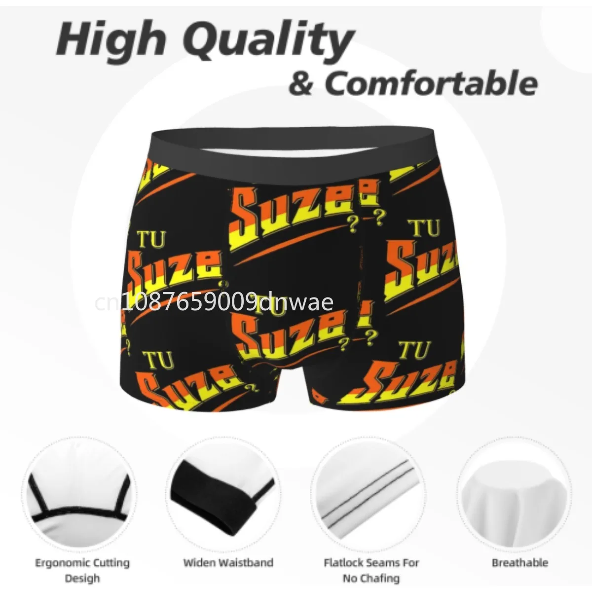 You Suze-Cuecas Boxer Clássicas para Homens, Roupa Interior Altamente Respirável, Ideia Presente, Alta Qualidade