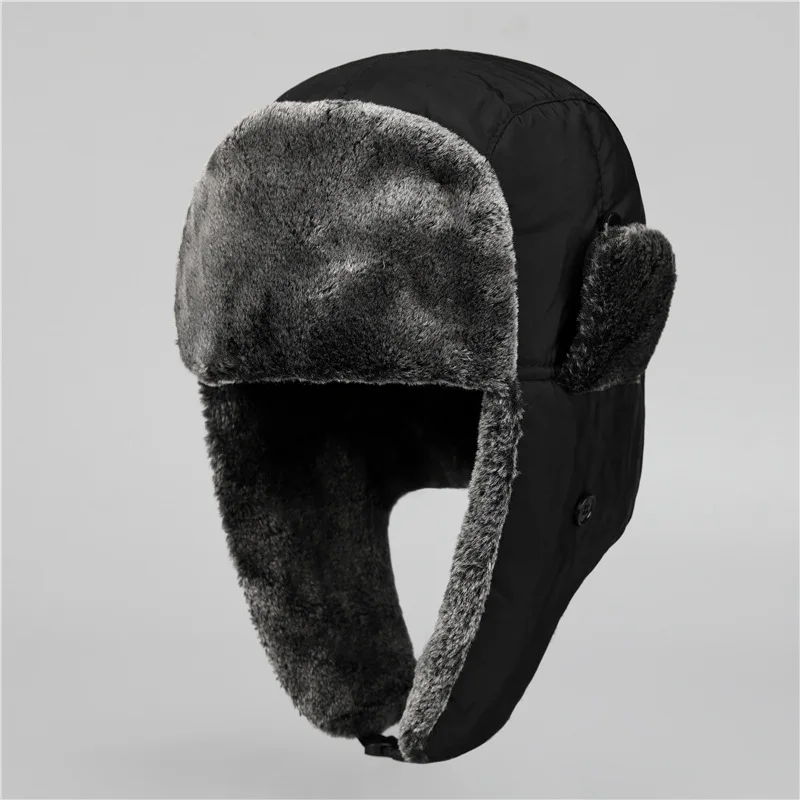 

Winter Warm Hat for Dad, Suitable for Cycling, Northeast Cold-Proof Hat, Fleece-Lined Thick Ear-Protecting Cotton Hat