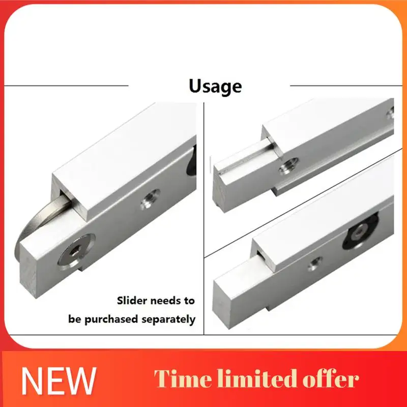 

ABRN-Woodworking T-Track Slider Limitable Miter Bar Rail Slider Table Saw Gauge Rod Woodworking T-Track Slider