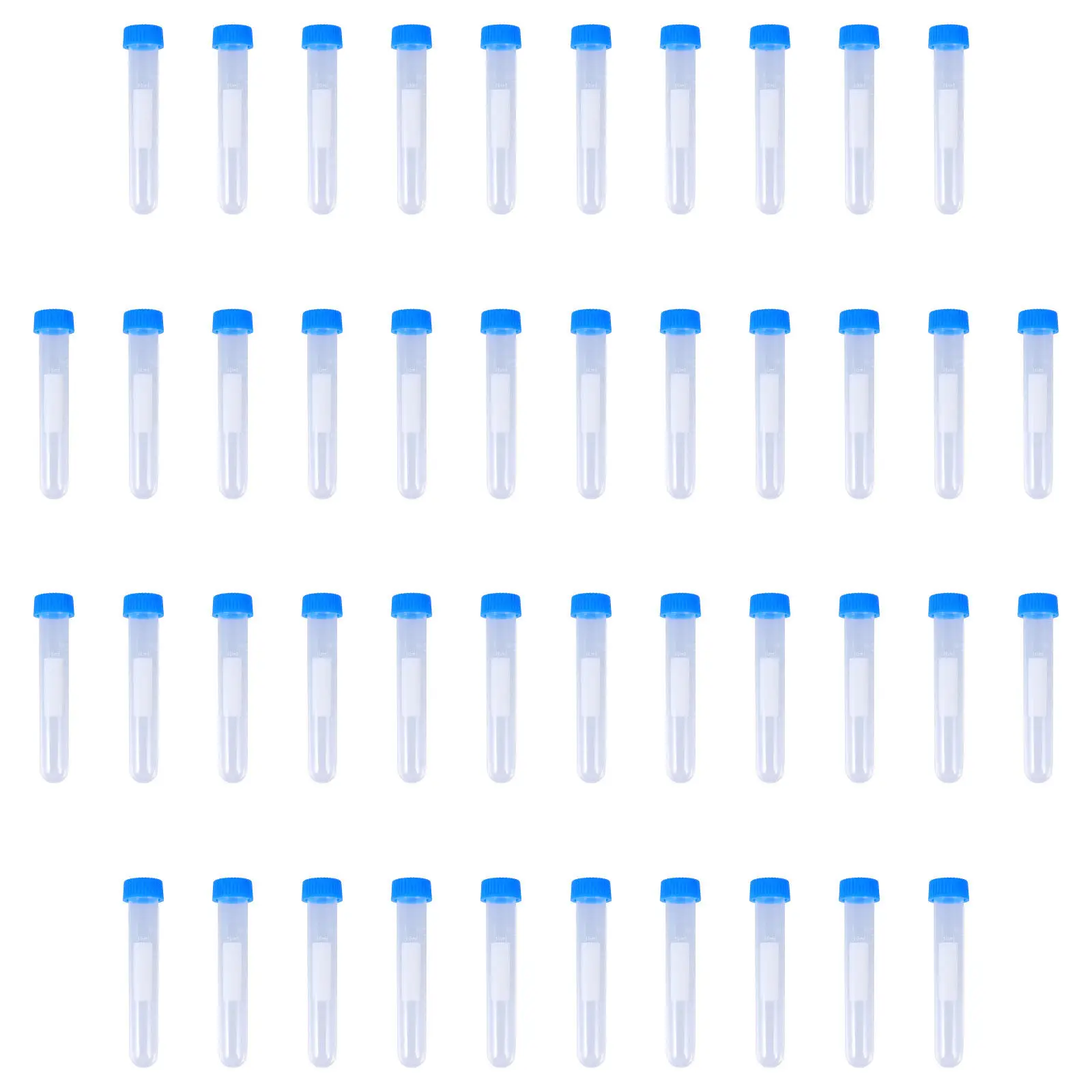 

100Pcs 10Ml Ultra Clear Plastic Centrifuge Tubes with Vented Seal Caps Precision Measurement Scientific Test Centrifuge Tube