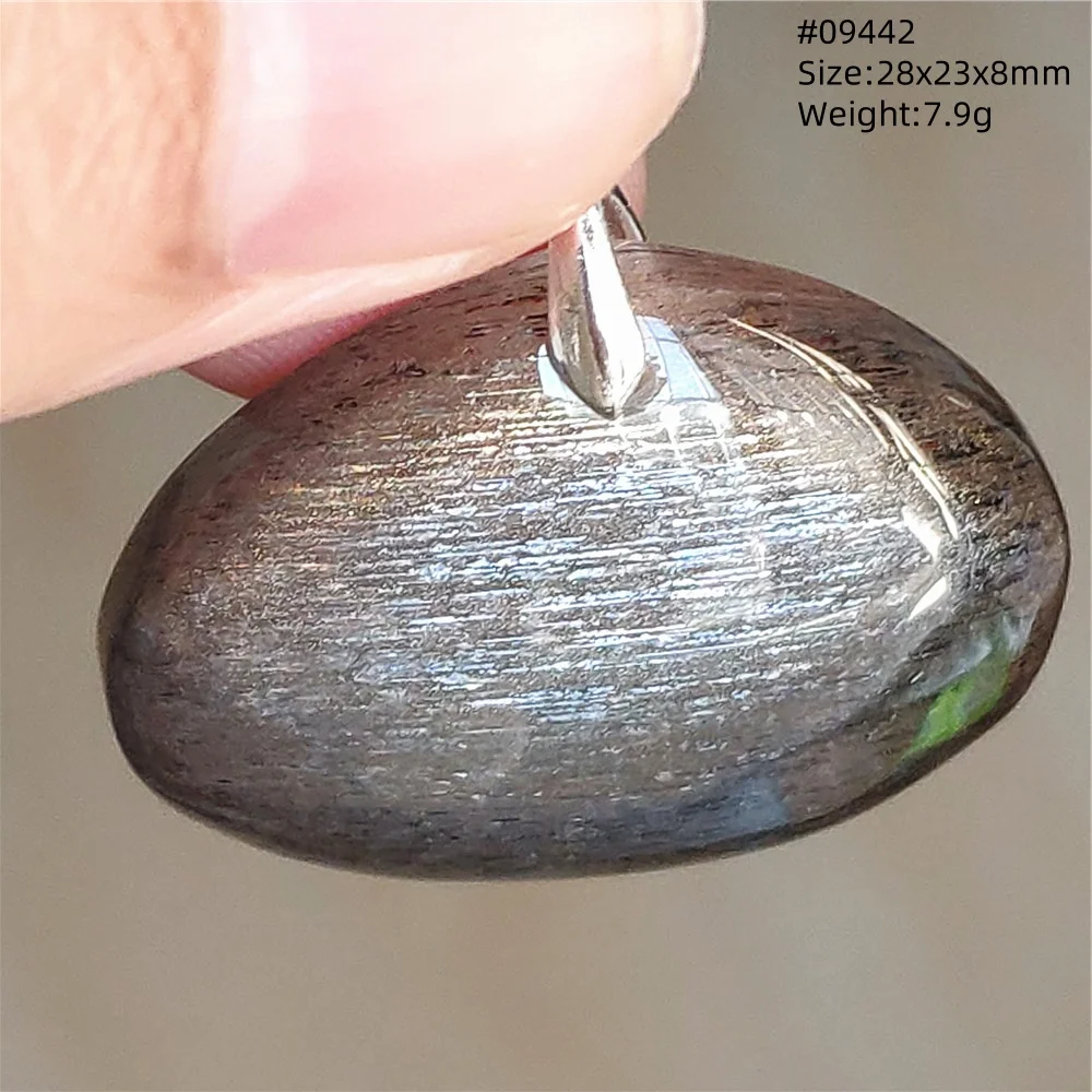 MUKO GEMS Natural Black Moonstone Sunstone Pendant Necklace Orange Moonstone Teardrop 8