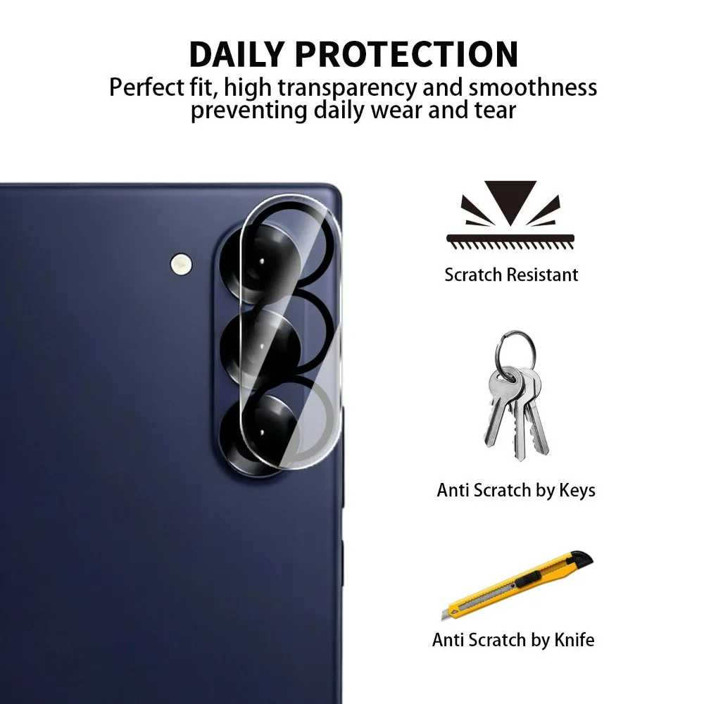 5-1Pcs Tempered Glass Camera Lens Film for Samsung Galaxy Z Fold 8 9H Anti-scratch Protective Film for Z Fold 8 Ultra Lens Film view 5