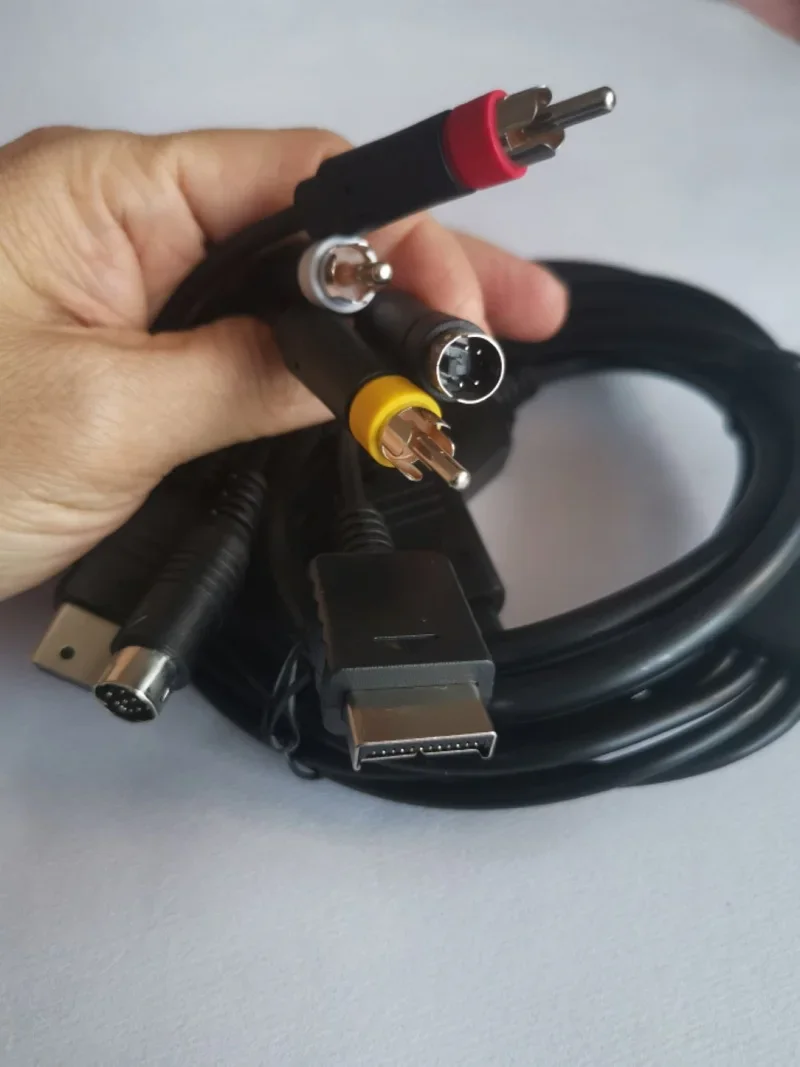 S-Video AV متعدد وحدة التحكم لعبة نظام مهائي كابلات ل N64 PS2 Sega DC128 Saturn SS الكلاسيكية الألعاب وحدة التحكم الاتصال الحبل