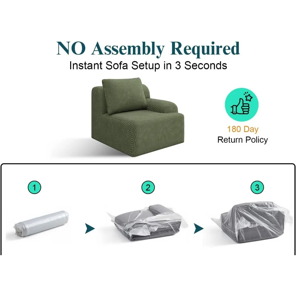 أرائك كبيرة الحجم بدون عظم لغرفة المعيشة، أريكة خضراء على شكل حرف V مكونة من 7 مقاعد، أريكة مقطعية من القطيفة على شكل سروال قصير