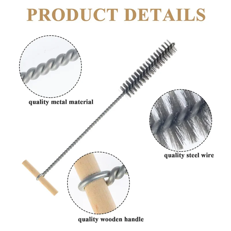 【Perfect-Gift!】10X Drill Hole Brush Set 8/12/16/20/25Mm Cleaning Brush Stainless Steel Hole Brushes Cleaning Brush For Hammer Dr