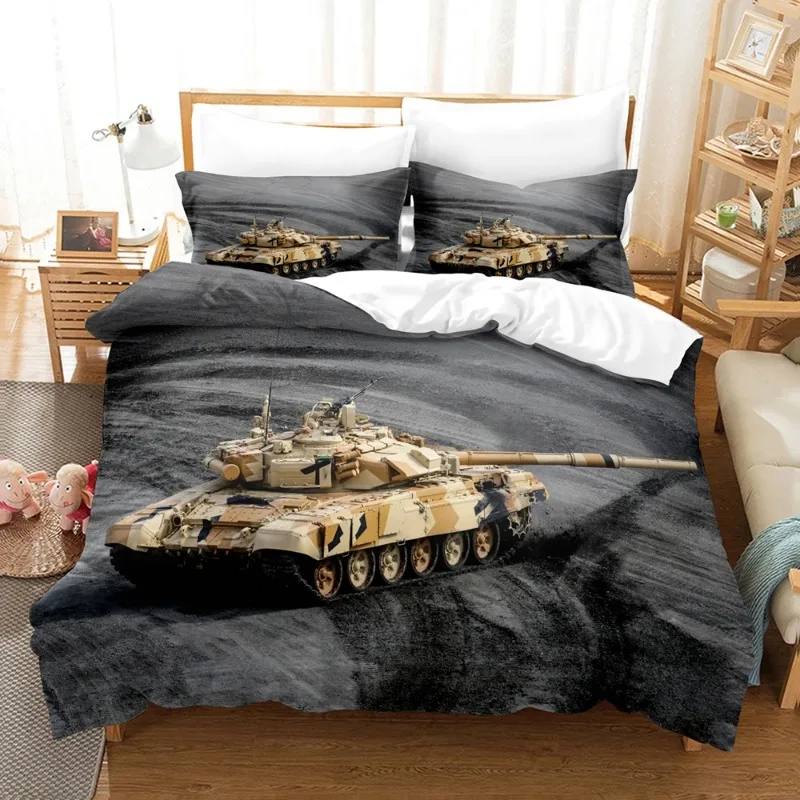 

3D Print Tank In War Time Duvet Cover Sets Kids,twin Full Queen King Bedroom Set Home Textile Housse De Couette Bed Cover Set