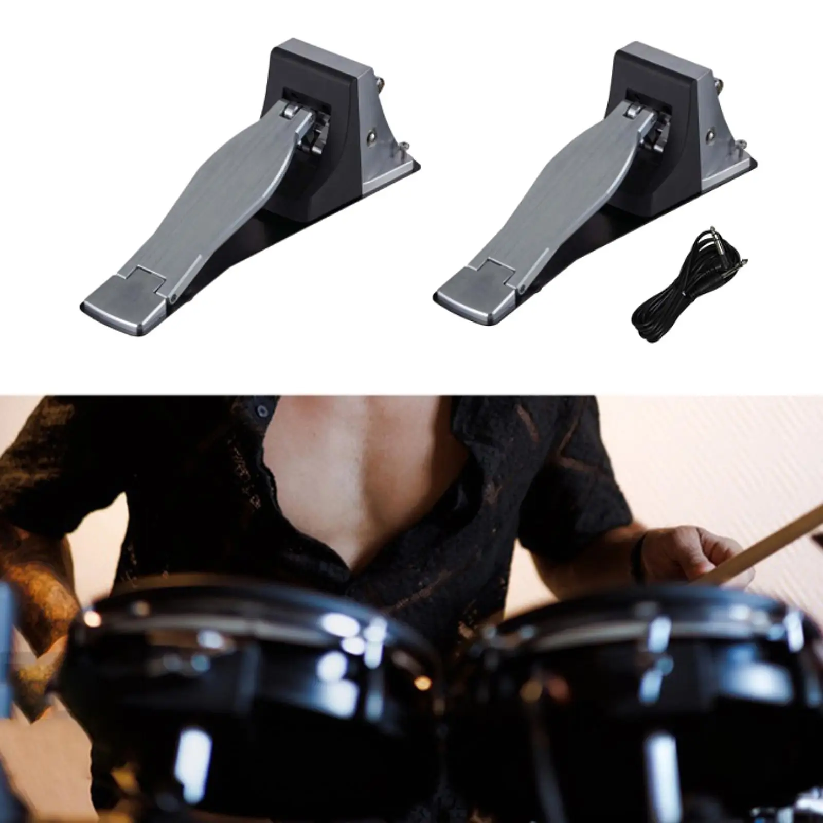 Kick Trigger Pedal AntiSlip Practicing Pad Practicing Professional Multiuse Music Instrument Accessories Replacement Drum Pedal