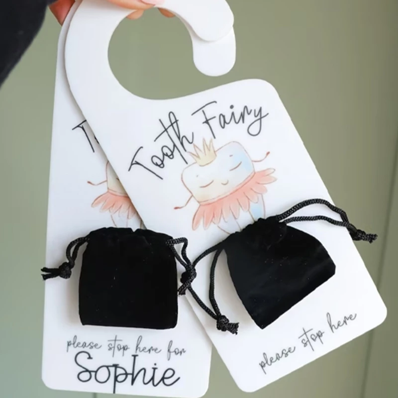 Fairy Tooth Door Hanging Sign Treasured Keepsakes to Celebrate Lost Teeth and Welcome the Tooth Fairy Surprises Hanger