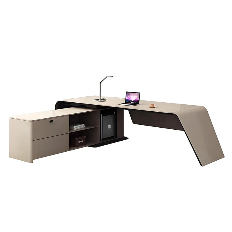 

CX light luxury high-end sense, office desk and chair combination modern simple supervisor general manager desk