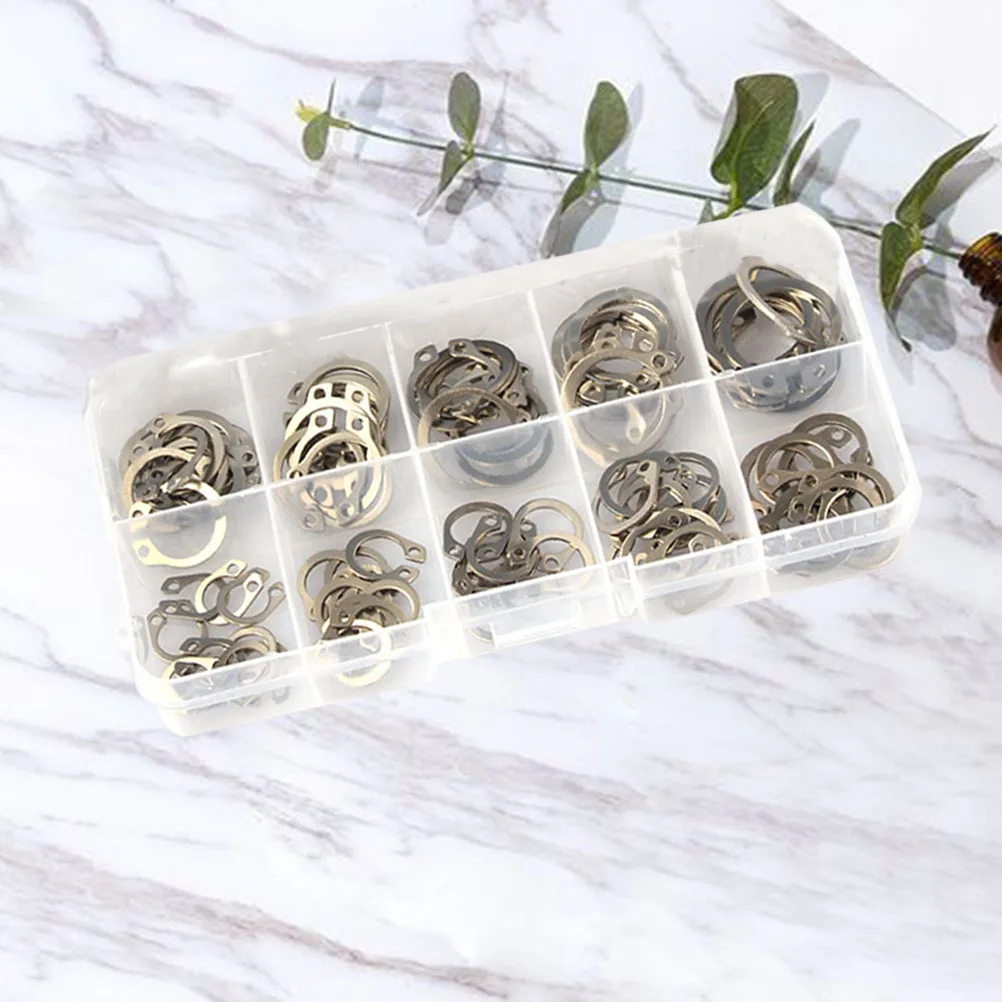 

100Pcs Stainless Steel Split Washer Durable Retaining Circlip M8- for Machine Shaft Groove Anti-Rust Wear Resistant