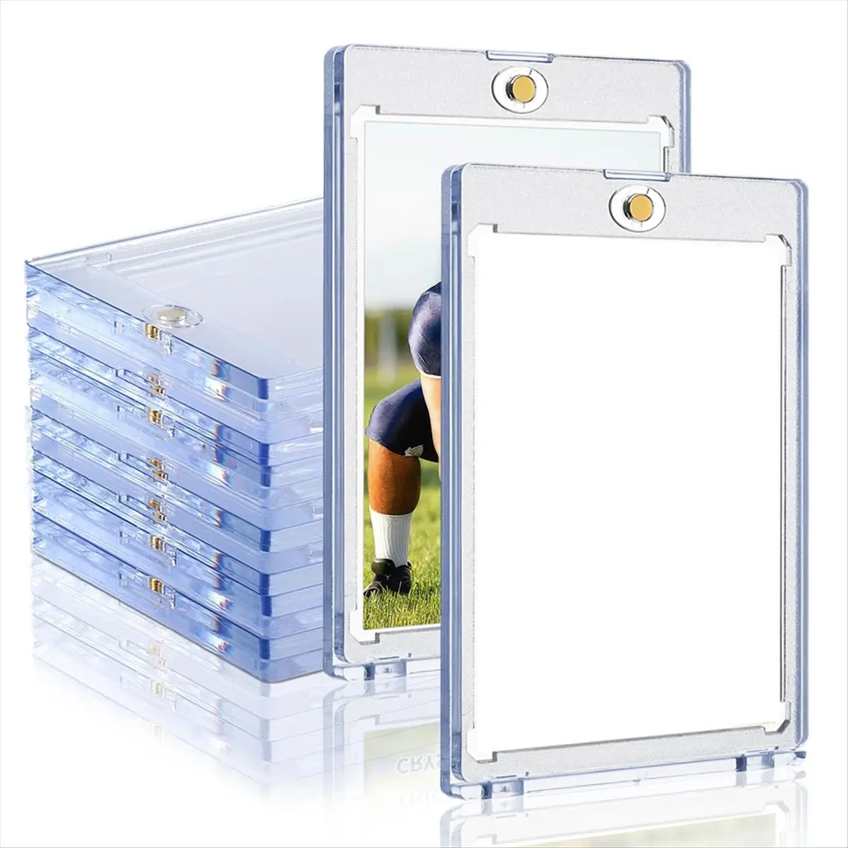 【2026 TOP Global】▼△◑Magnetic Card Holders for Trading Cards, 10 Pack 35pt Sports Card Holder,for Collectible Baseball Cards, Gam