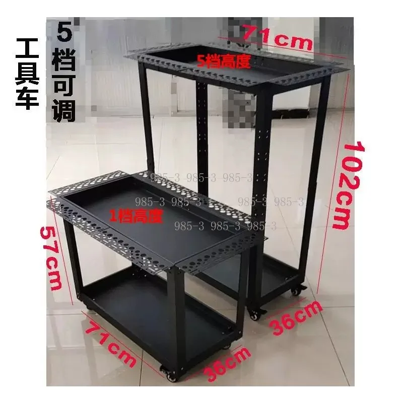 Multifunctional Car Dent Repair Tool Cart, Thickened Wear-resistant Mobile Hand Trolley with Height Adjustable Design