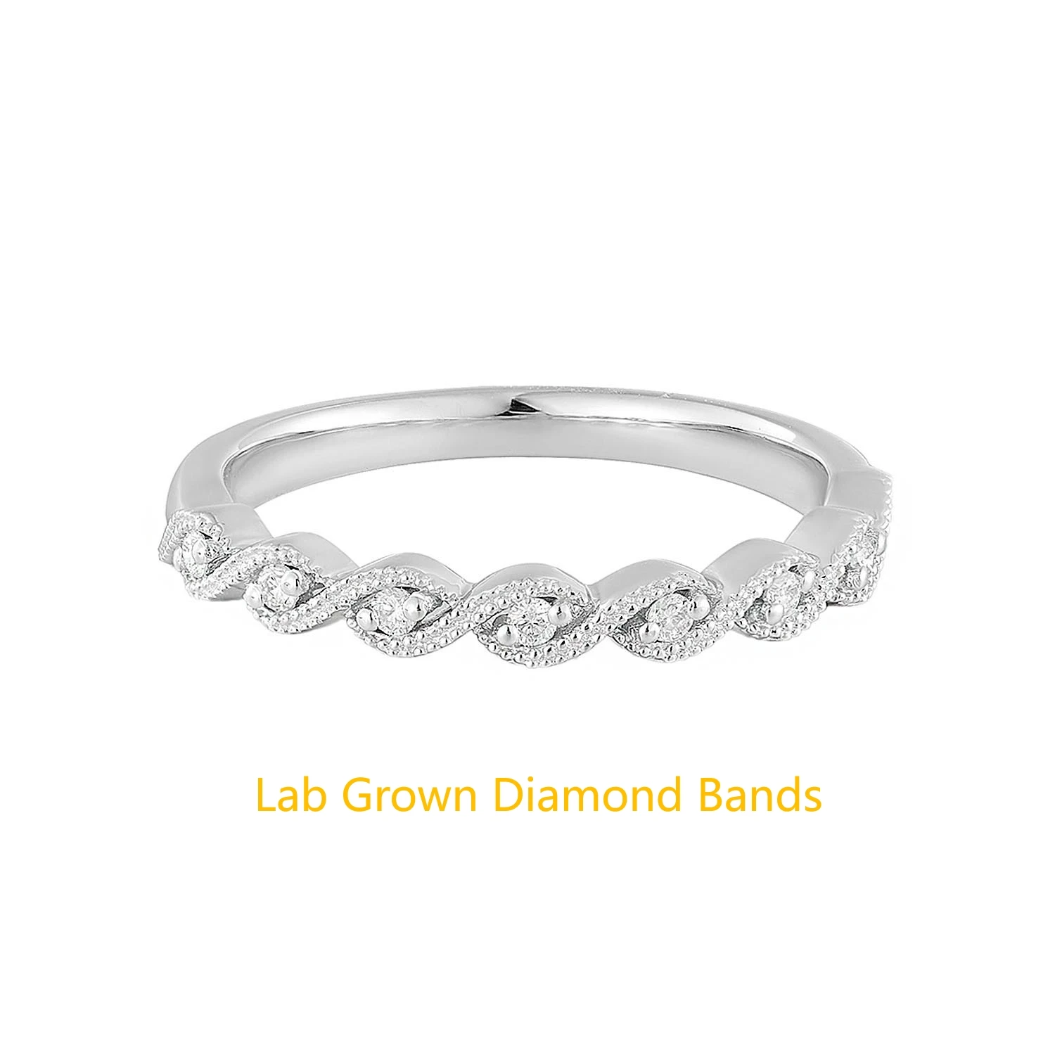 

Платиновый комплект 950 с 7 круглыми бриллиантами, выращенный в лаборатории бриллиант DEF VS-VVS, всего 0,065 карата обручальное кольцо для женщин