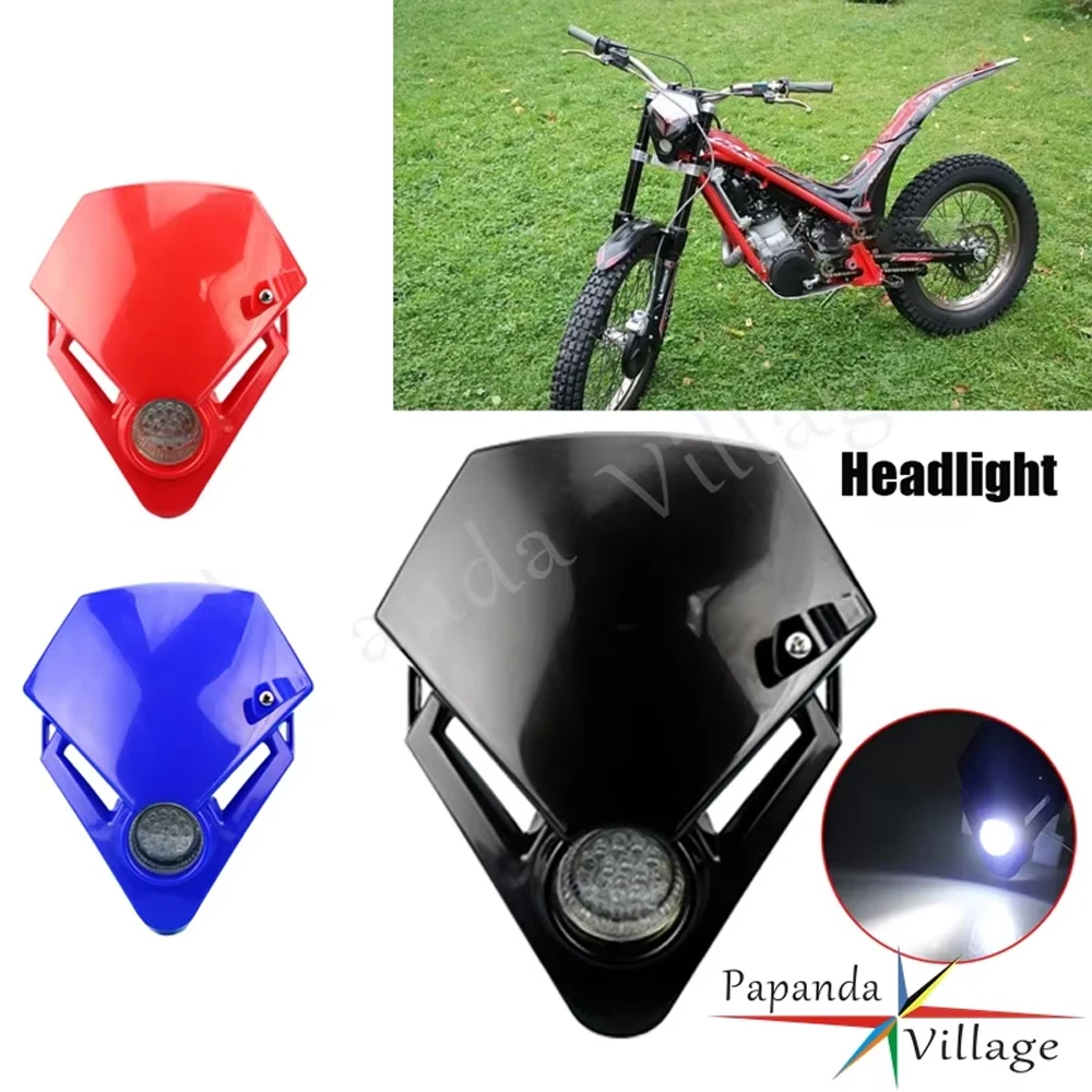 For Gas Gas Trial GP 280 250 300 125 XT TXE TXT Kawasaki Yamaha GSX ZXR CBR CBF Motocross Dual Sports LED Mini Headlight Fairing