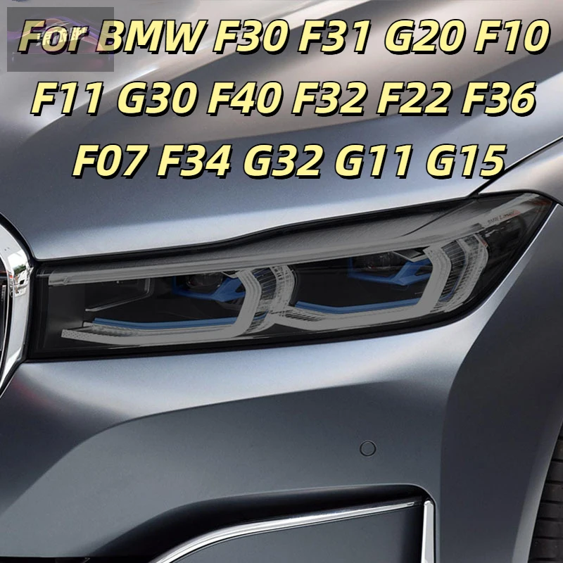 

Для BMW F30 F31 G20 F10 F11 G30 F40 F32 F22 F36 F07 F34 G32 G11 G15 Тонировка фар автомобиля дымчато-черная защитная пленка наклейка из ТПУ