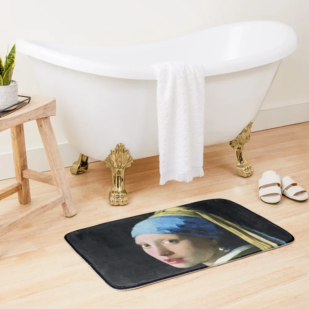 Jan Vermeer Girl With A Pearl Earring Bath Mat Carpet For Bath Anti-Skid Waterproof Bathroom Rugs Carpet Rug Mat