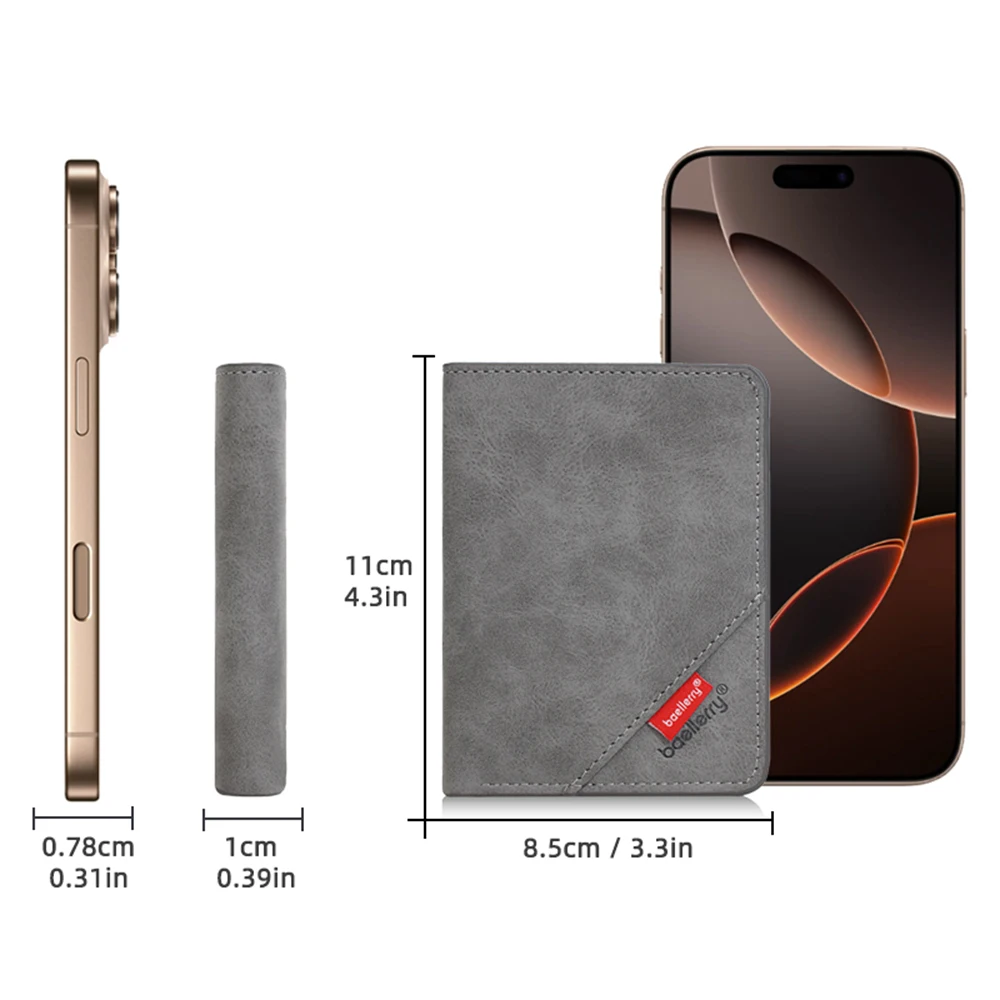New Slim Short Men Wallets Simple Card Holders High Quality PU Frosted Male Wallet Money Clip Photo Holder Men Purses