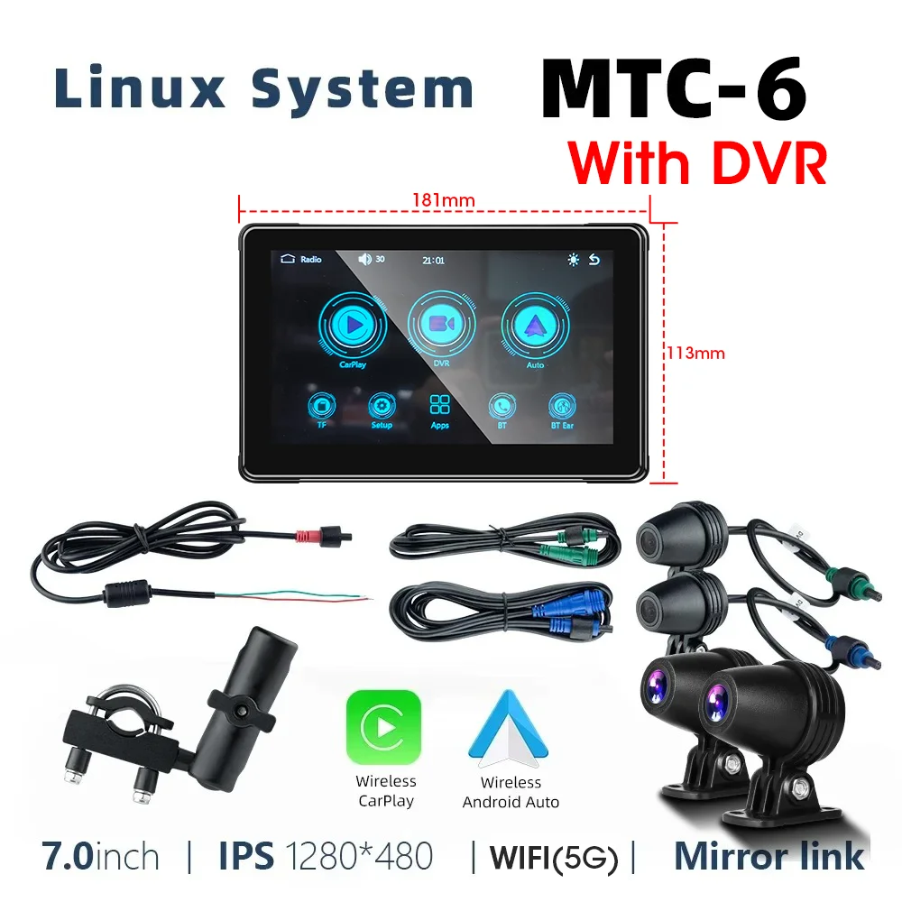 Srnubi 7 インチオートバイポータブルナビゲーション GPS ワイヤレス