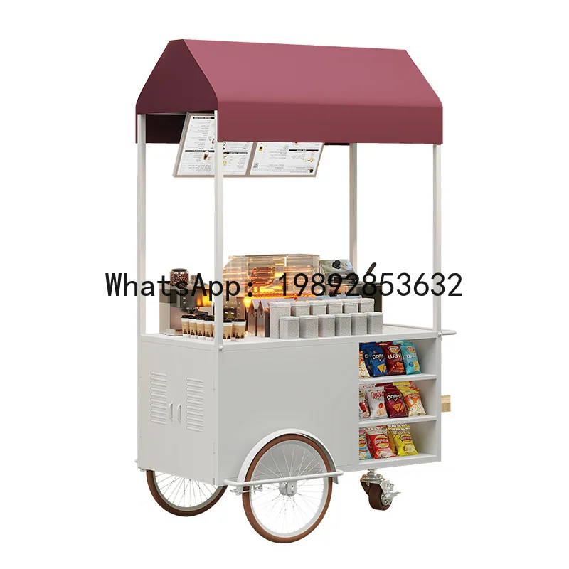 LYY Internet Celebrity Scenic Spot  Square Night Market Stall Flower Cart Movable Stall Cart Market Food Stall Cart