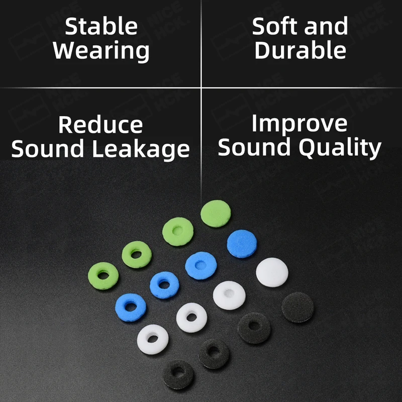 NICEHCK 12/24 Pairs Earbud Dedicated High Elastic Foam Earphone Covers Donut and Full Foam Cushion Soft Replace Sponge Ear Pads
