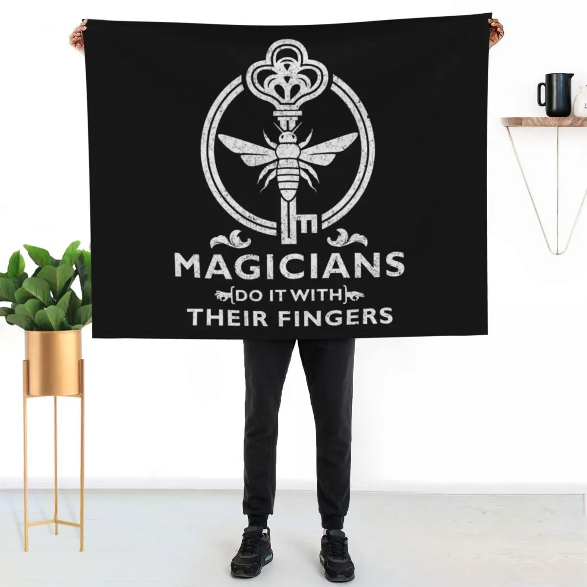 Day Gifts Magicians Do It With Their Fingers Halloween Throw Blanket Stuffeds Flannel Luxury anime Furry Blankets