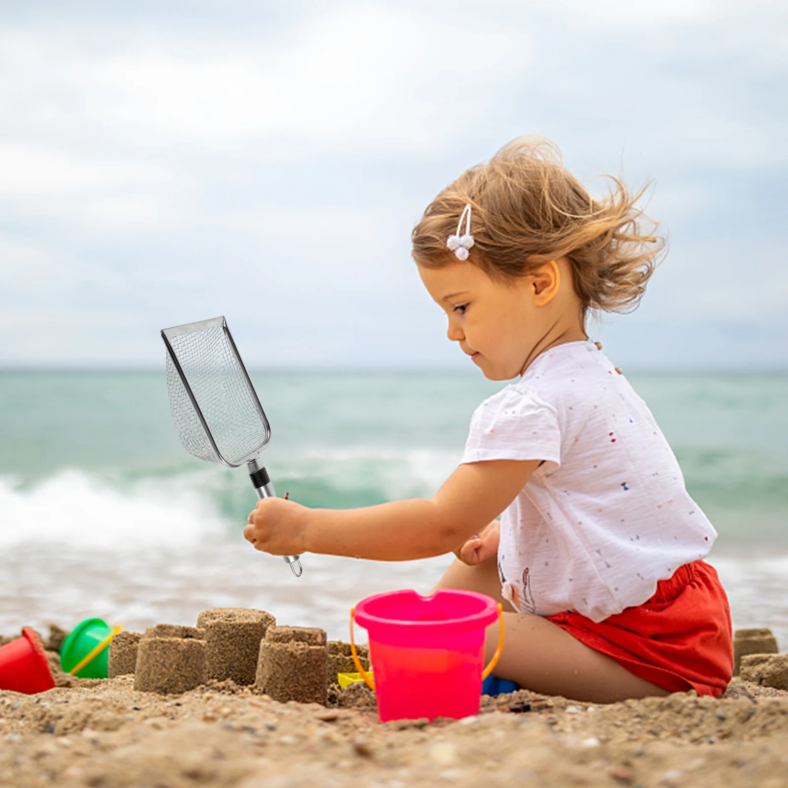 Strand Sand Schaufeln Spielzeug Kinder Filter Scooper Mesh Reinigung Bettwäsche Muscheln Praktisch