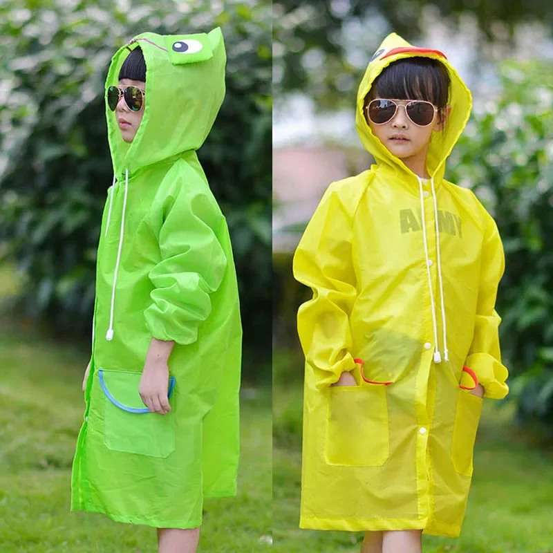 1pcs Waterproof Kids Raincoat for Children Rain Coat Cartoon Animal Style Rainwear Rainsuit Student Animal Style Raincoat