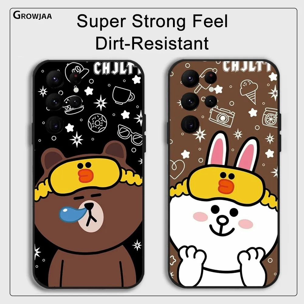 

Lines Friend T-Town B-Browns Phone Case for Samsung Galaxy S24 Ultra S22 S23 Ultra S21 S20 5G Protective Silicone TPU Funda