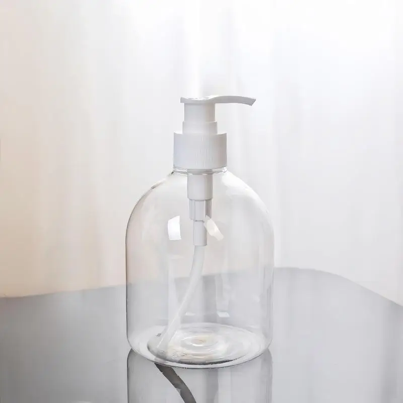 Nachfüllbare Duschgel-Pumpflasche 1 Stück 300ml 500ml Transparenter Leerer Spender für Shampoo Lotion Zuhause Badezimmer Reise – Detail 7