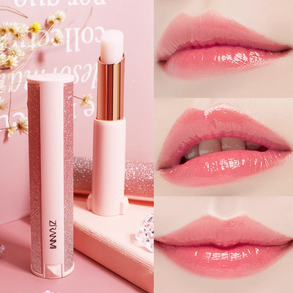 Bálsamo labial incoloro, hidratante, aclara las líneas de los labios, lápiz labial duradero, cosméticos, protege la cera de abeja Natural, cuidado de los labios