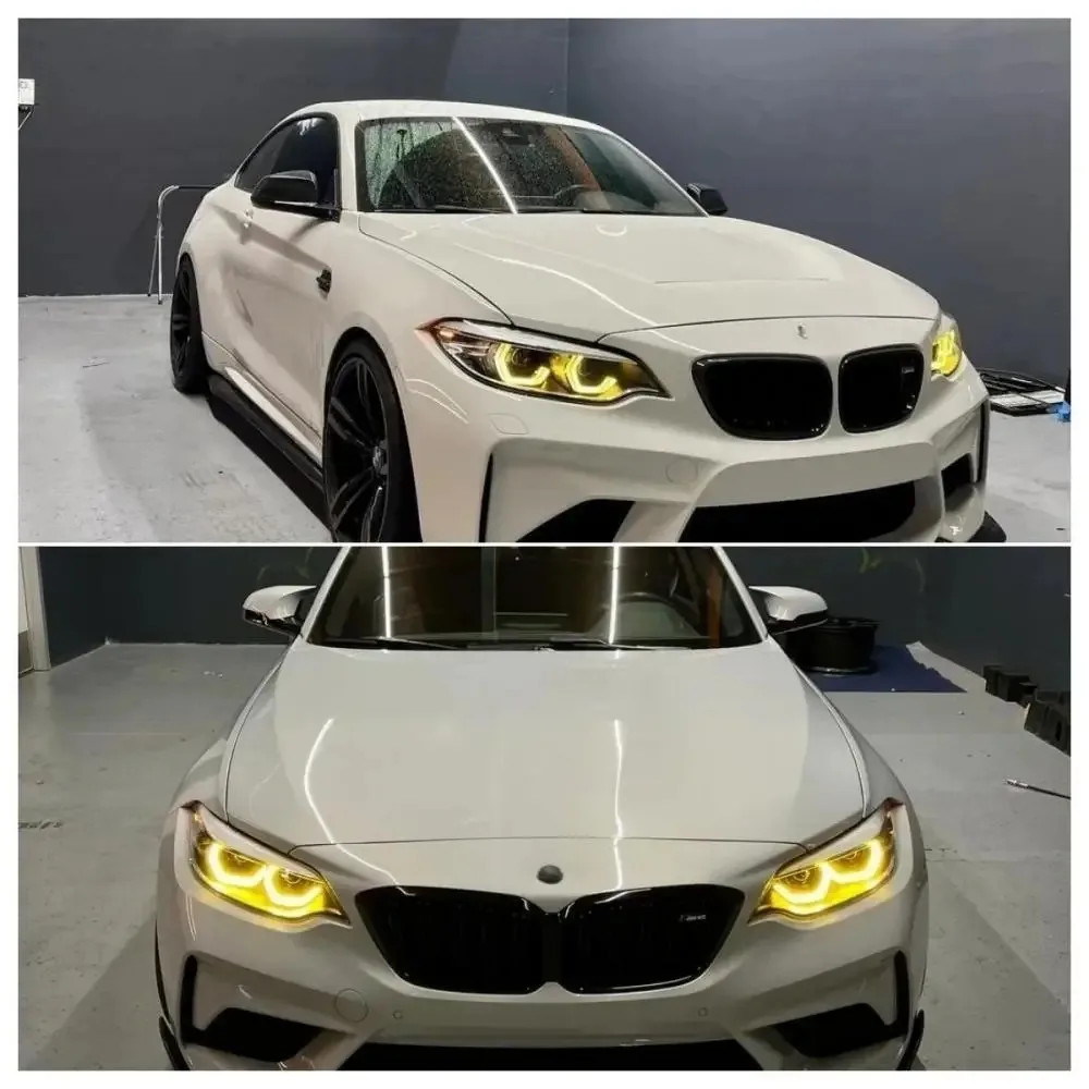 

Full LED Headlight DRL Daytime Light Angel Eye 2018-2021 Year F87 M2 Yellow DRL Modules For BMW F23 F22 LCI M240i 230i M2 218i