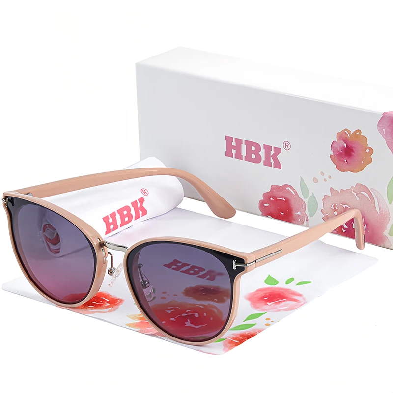 HBK Women\'s Sunglasses Woman Polarized Sunglasses Cat Eye Fashion Polar Sun Glasses Luxury Ladies Brand Ultralight Tourism Party