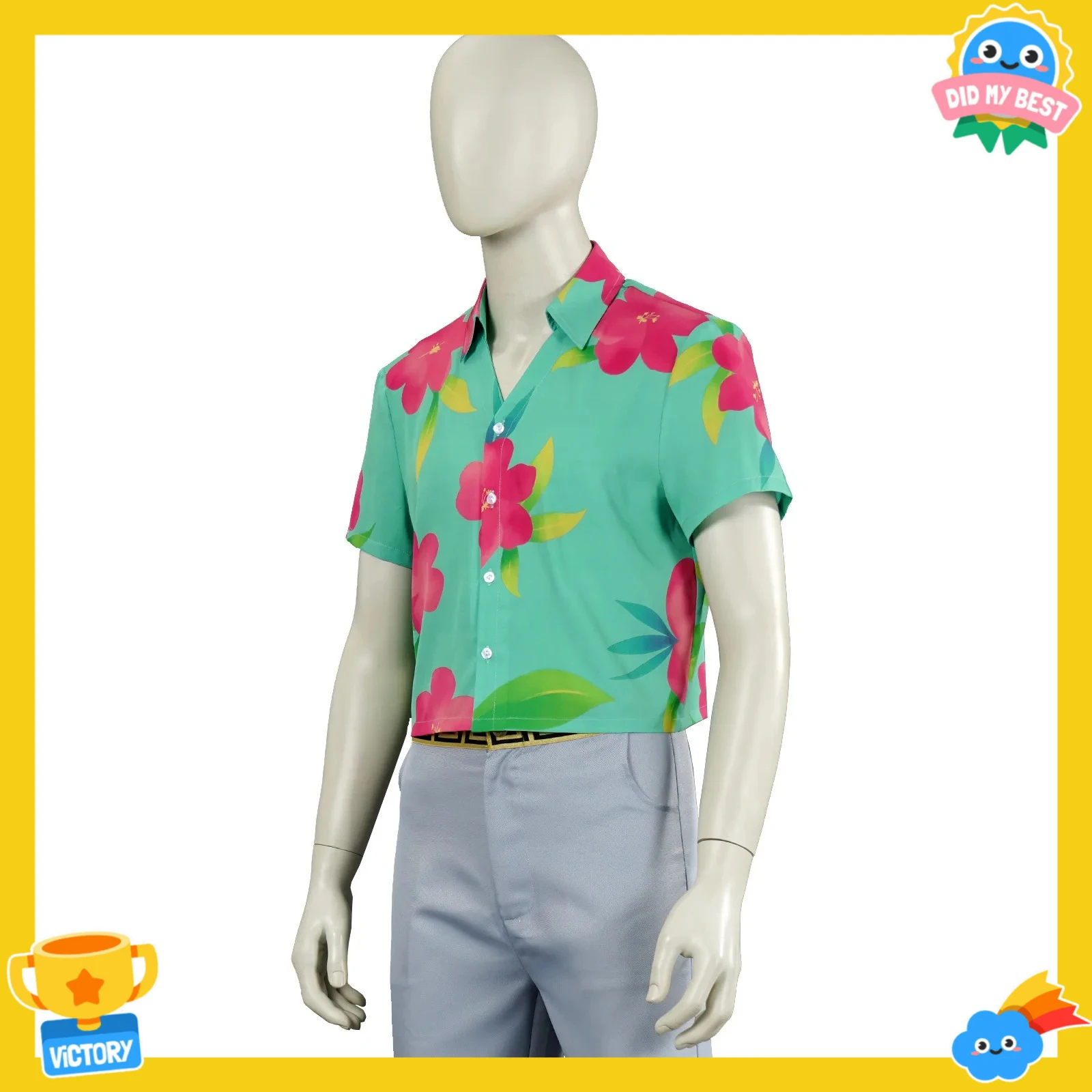 In Stock Boys Cosplay Set - T-Shirt + Pants + Hat + Wig | Halloween Carnival Kids Outfit