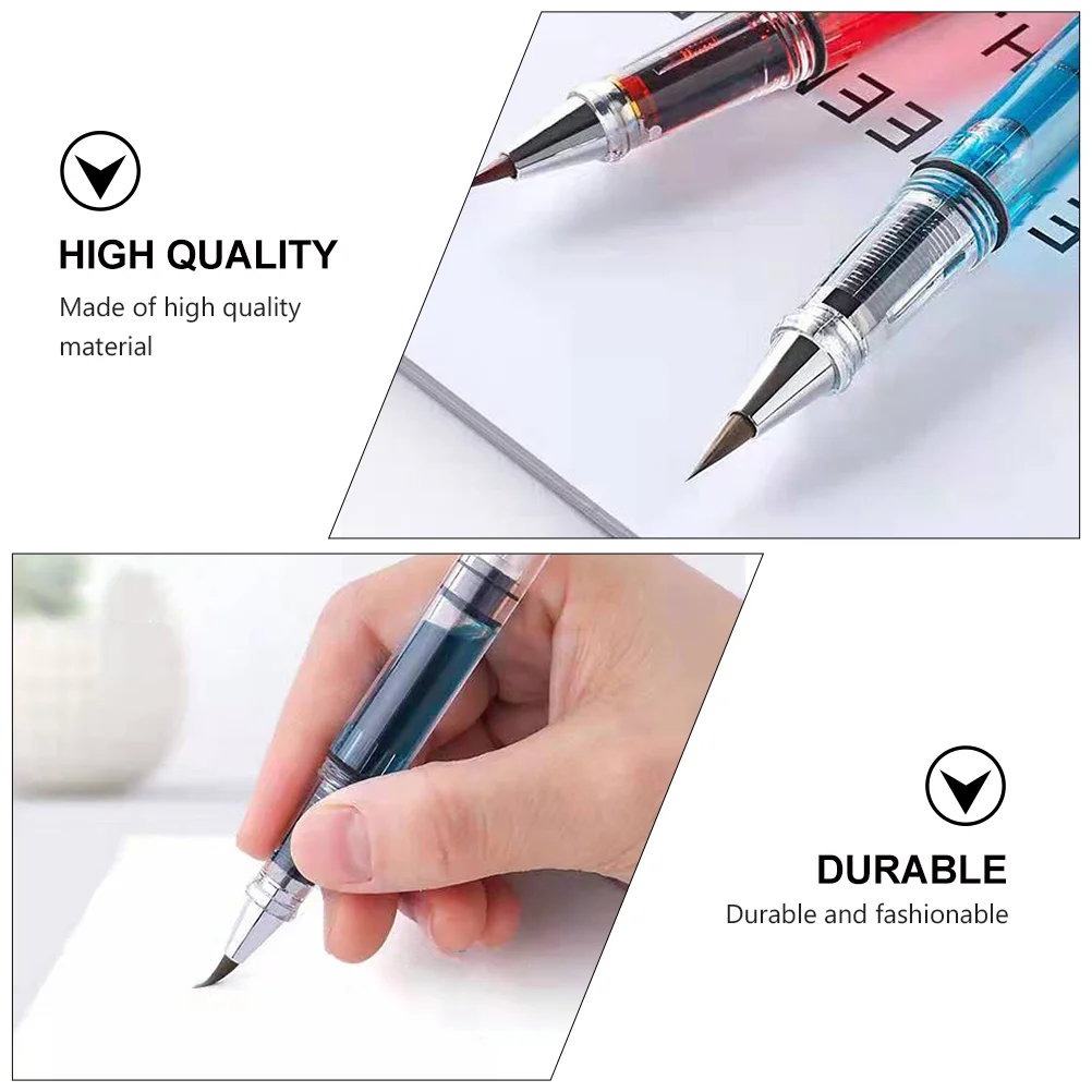 2 Stück Stift Stift Typ neue Schreib pinsel Student Kalligraphie Spender nachfüllbare Tinte Brunnen Kunststoff Signatur Malerei