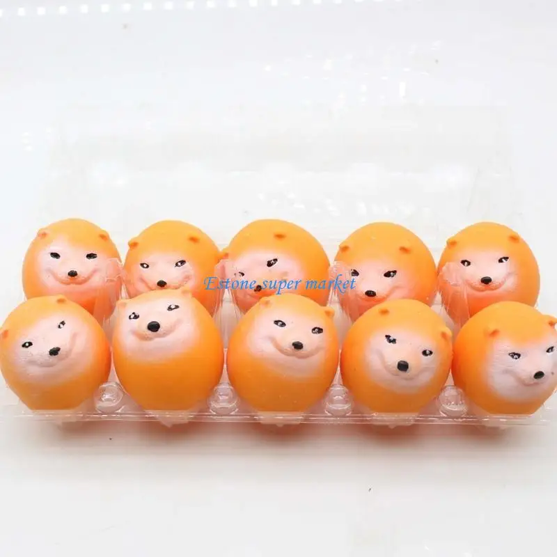 090B Stress Relief Squeezable Shiba Inu Toy Portrable Accessory for Kids and Adults Soft Materials for Comfortable Touch