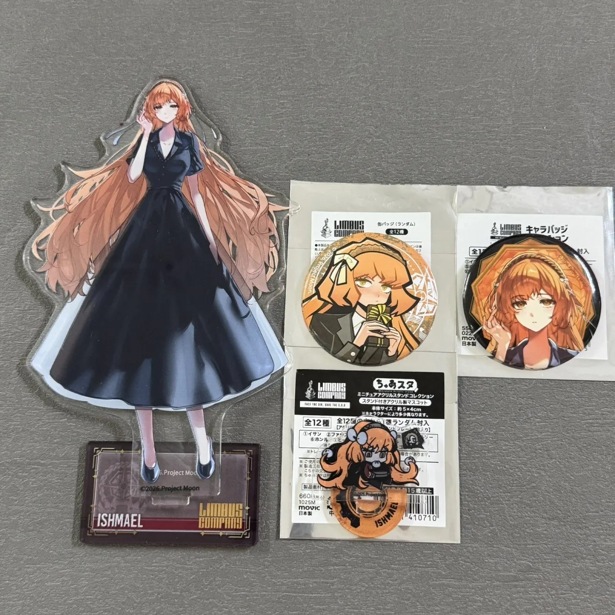 Limbus Company Ishmael Cosplay Anime figure tinplate badge brooch Acrylic Standing sign set ornament Accessories Halloween gift