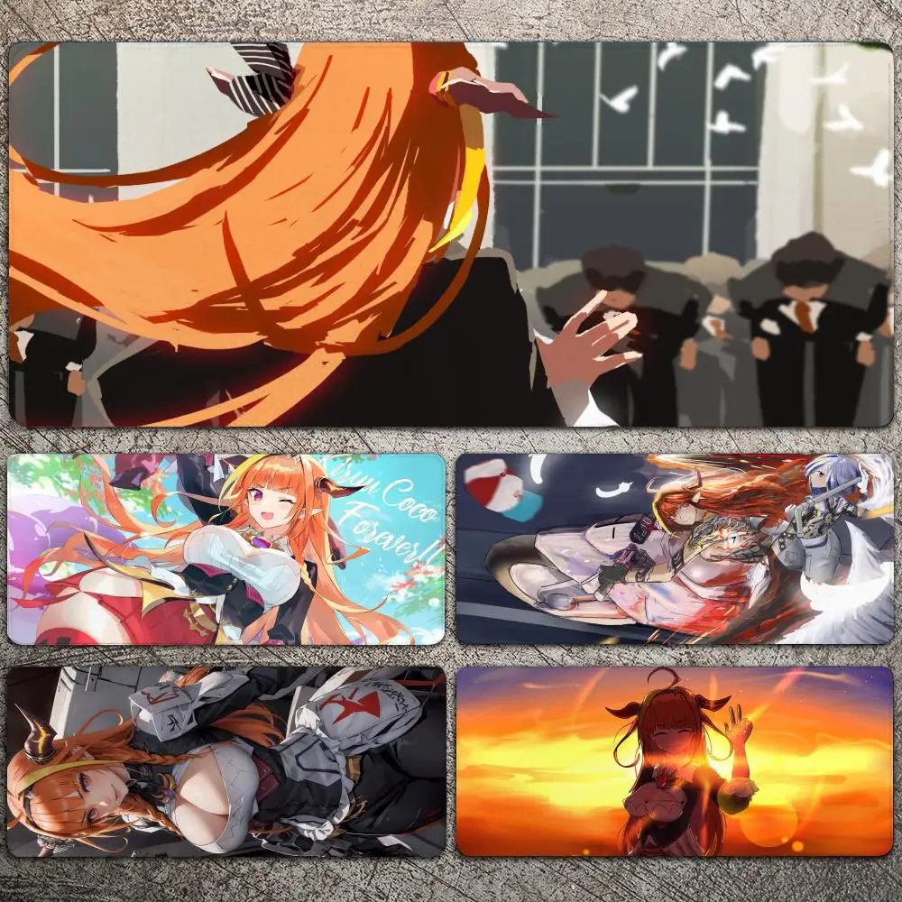 

Anime Girl Kiryu Coco Hololive Mousepad Large Gaming Mouse Pad LockEdge Thickened Computer Keyboard Table Desk Mat