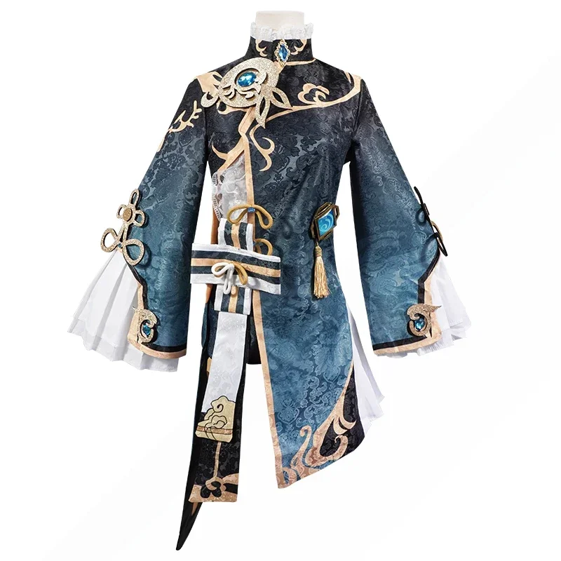 Genshin Impact Xingqiu Cosplay Costume Adult Carnival Uniform Wig Anime Halloween Party Costumes Masquerade Women Game