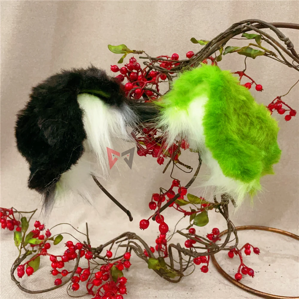 New Hand Made Work Shiba Inu Dog Fold Ears Hairhoop Headwear Tail Tail-curling Panhu Style Color Costume Accessories Custom Made