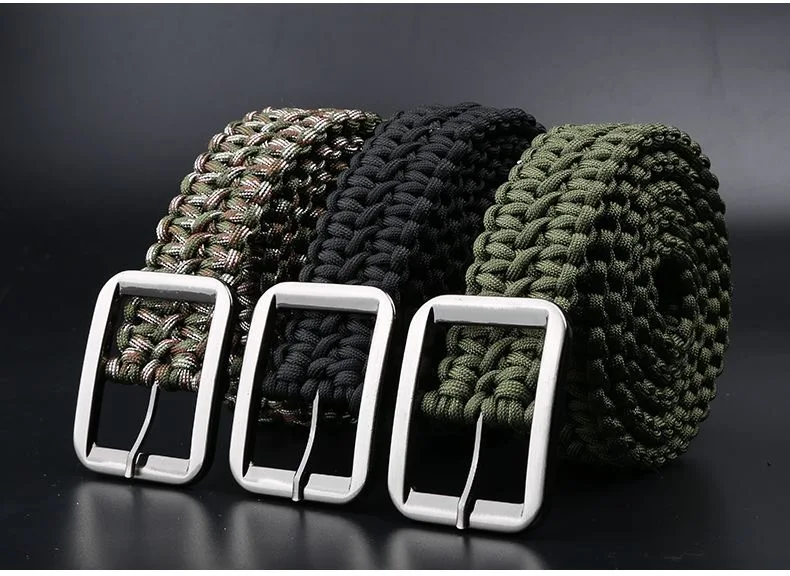 

7- core Men Women Durable Tactical Paracord Waist Belt For EDC Outdoor Survival Emergency Wilderness Adventure Camping Hiking