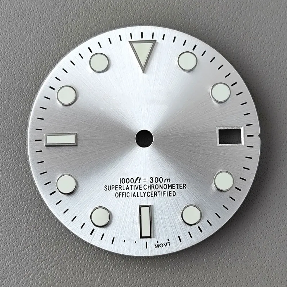NH35 28.5mm green luminous S dial SUB mariner watch dial suitable for NH35 NH36 movement watch accessories watch repair tools image 5