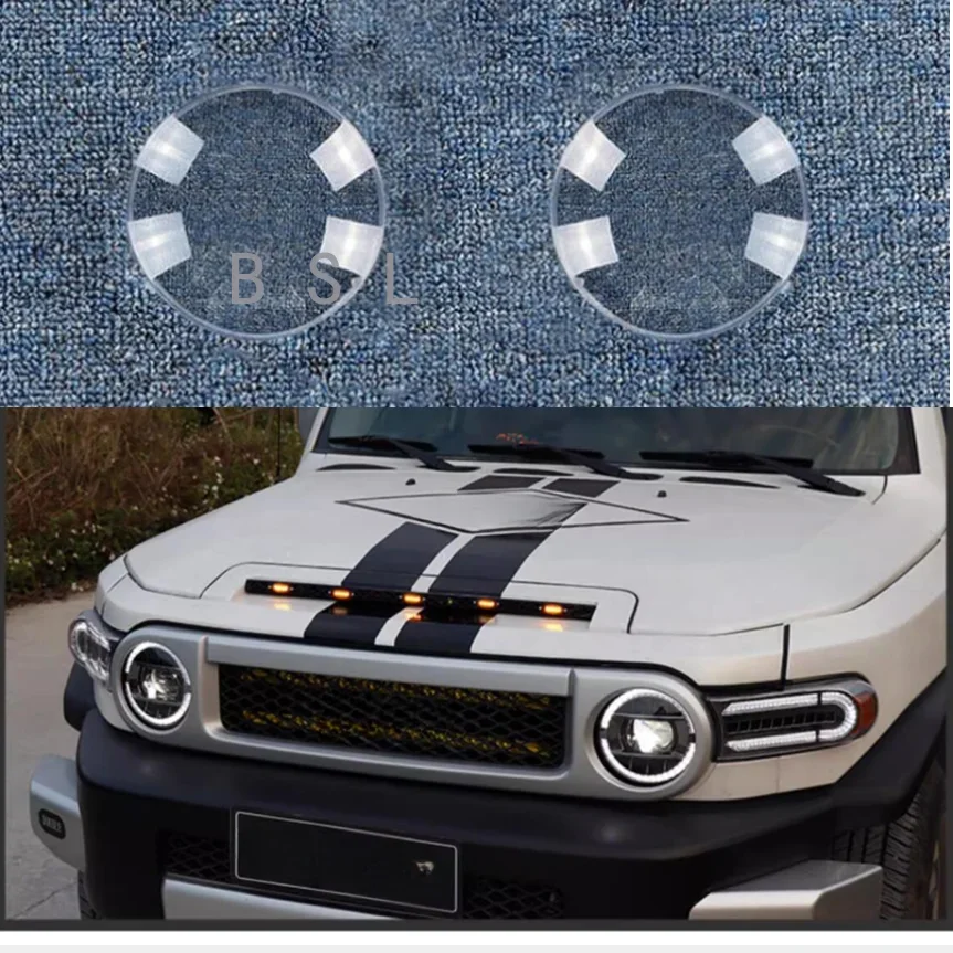 

Car Front Transparent Headlight Cover For Toyota FJ Cruiser Auto Lampshade Caps Head Lamp Light Shell Glass Lens Housing Case