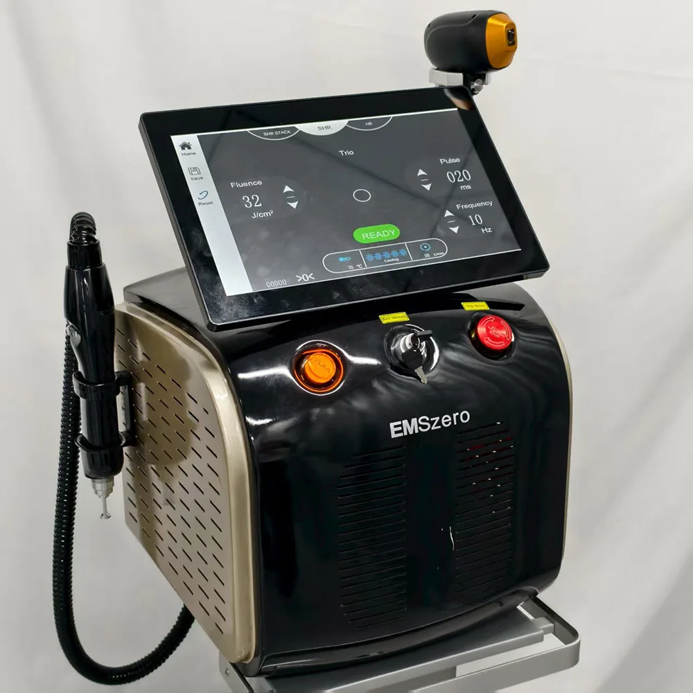 Professioneller Diodenlaser zur dauerhaften Haarentfernung 808nm Epilierer 4-Wellen-Pikosekunden-ND-YAG-Q-Switch Tattooentfernungsmaschine