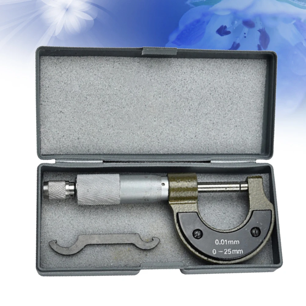 

Micrometer Measuring Tool Carbide-Tipped Wear Resistant Alloy Locking Clamp Satin Finish Rust Resistant Long Life Screw Inner