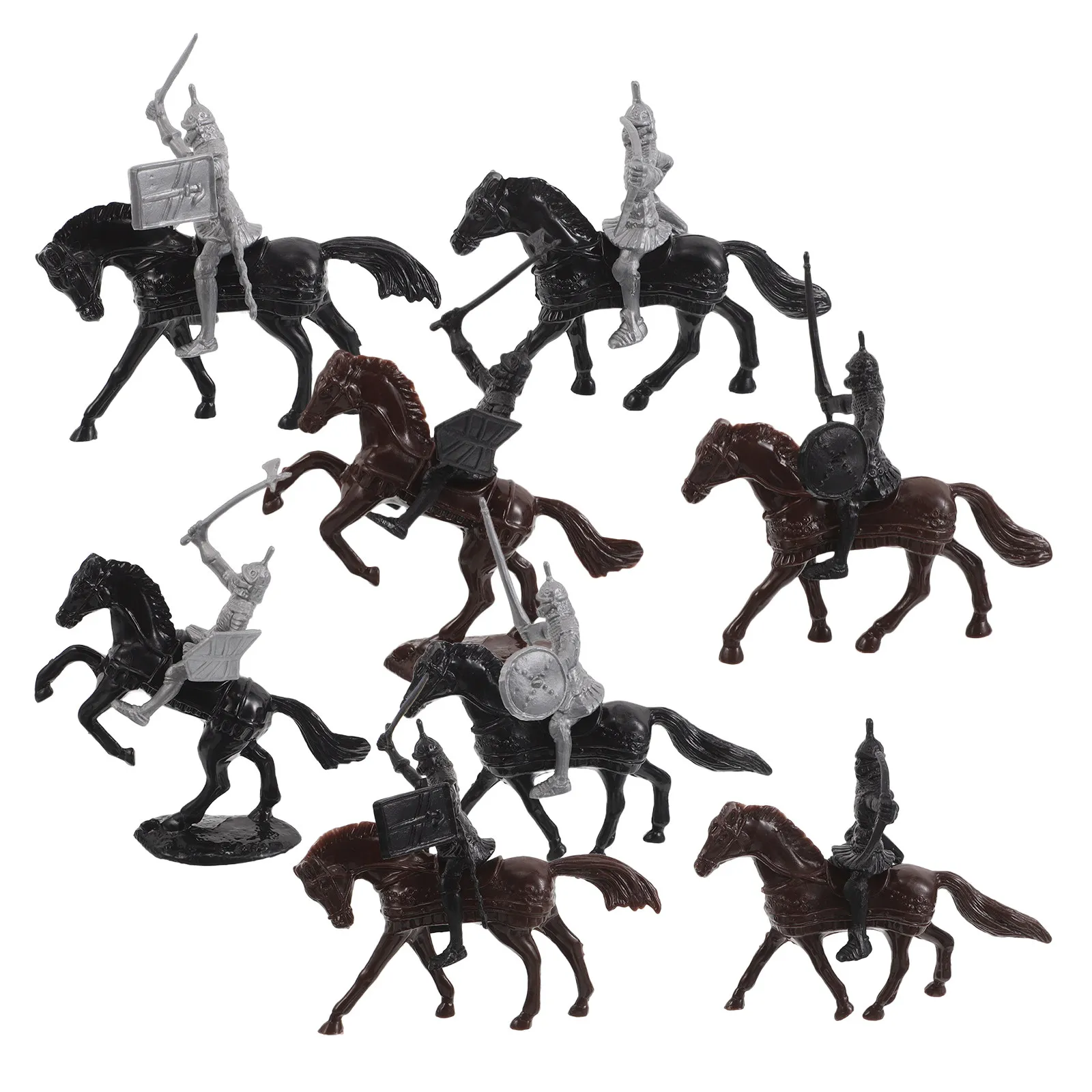 

32Pcs Knight Soldier Set Medieval Mini Figures Horses Display Historical Scenes Interactive Play Army Castle Boys