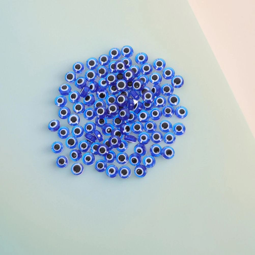 

200 Pcs Resin Eye Spacer Beads Unique Evil Charm Vibrant Jewelry Making Necklace Bracelet Earrings Crafts