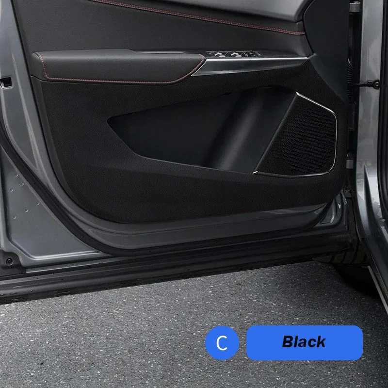 For Lynk&Co 01 2021 2022 2023 Car Door Anti Kick Pad Carbon Fiber Leather Texture Anti Dirt Protective Sticker Auto Accessories